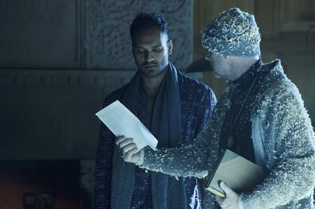 Brían F. O'Byrne and Arjun Gupta in The Magicians (2015)