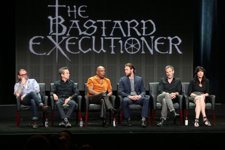 Brian Grazer, Katey Sagal, Paris Barclay, Stephen Moyer, Kurt Sutter, and Lee Jones at an event for The Bastard Executio