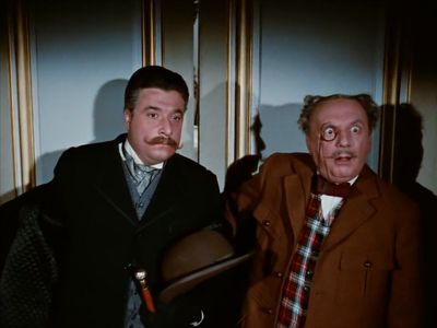 Pierre Bertin and Jacques Morel in Elena and Her Men (1956)