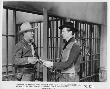 Robert Bray, Johnny Mack Brown, and James Ellison in Man from the Black Hills (1952)