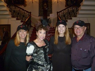 Sandra Siegal, Kate Linder, Judy Cairo, Kenneth Atchity on the set of 