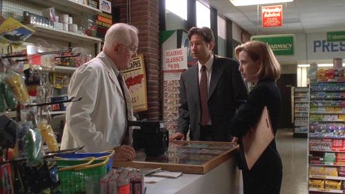 Gillian Anderson, David Duchovny, and Walter Marsh in The X-Files (1993)
