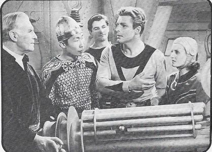 Philson Ahn, Buster Crabbe, Constance Moore, and C. Montague Shaw in Buck Rogers (1939)