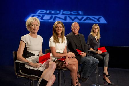 Heidi Klum, Nina Garcia, Michael Kors, and Joanna Coles in Project Runway (2004)
