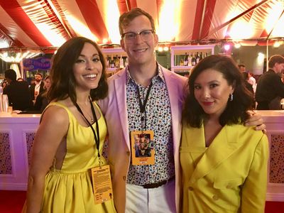 With agent James Murray and co-Star Ally Maki at the Toy Story 4 premiere.
