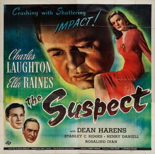 Charles Laughton, Dean Harens, Ella Raines, and Stanley Ridges in The Suspect (1944)