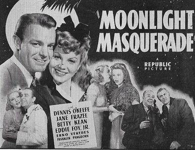 Jane Frazee, Paul Harvey, Betty Kean, Dennis O'Keefe, and Jed Prouty in Moonlight Masquerade (1942)