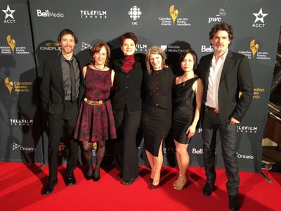 Canadian Screen Awards 2015 with The Ghosts In Our Machine nominees: Jason Milligan; Nina Beveridge; Liz Marshall; Loren