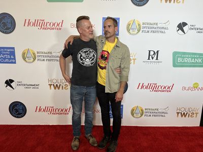 David J. Stieve and Nathan Baesel at the Burbank Film Festival 2023