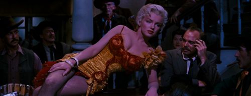 Marilyn Monroe and John Doucette in River of No Return (1954)