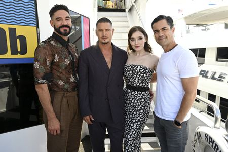 Sarah Bolger, Danny Pino, JD Pardo, and Clayton Cardenas at an event for Mayans M.C. (2018)