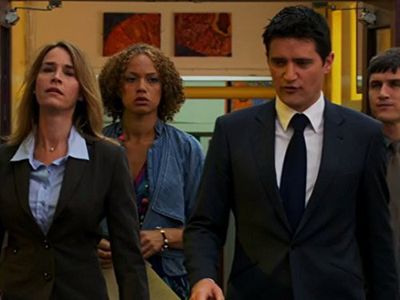 William Ash, Tom Chambers, Angela Griffin, and Eva Pope in Waterloo Road (2006)