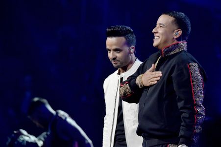 Luis Fonsi and Daddy Yankee at an event for The 60th Annual Grammy Awards (2018)