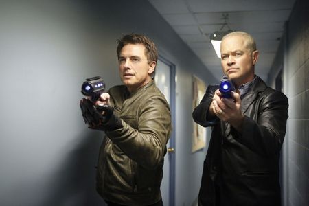 John Barrowman and Neal McDonough in DC's Legends of Tomorrow (2016)