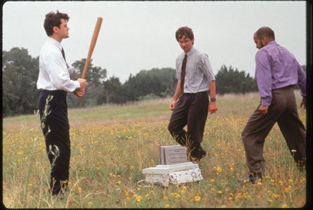 David Herman, Ron Livingston, and Ajay Naidu in Office Space (1999)