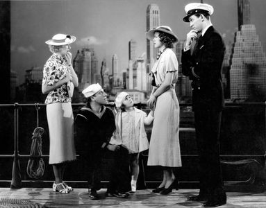 James Stewart, Eleanor Powell, Virginia Bruce, Juanita Quigley, and Sid Silvers in Born to Dance (1936)