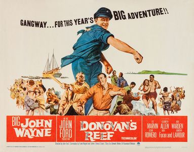 John Wayne, Lee Marvin, and Elizabeth Allen in Donovan's Reef (1963)