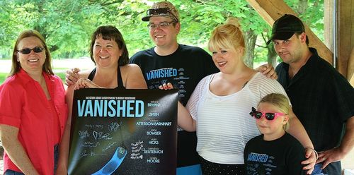 That's a wrap! Cast and crew wrap party picnic in June 2014. From Left: Brenda Jo Reutebuch, Candy J. Beard, Daniel J. B