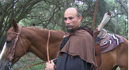 Frame grab for Young Robin Hood,playing the role of Gregorio with my faithful steed Fergi.