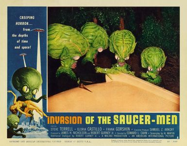 Floyd Hugh Dixon, Edward Peter Gibbons, Dean Neville, and Angelo Rossitto in Invasion of the Saucer Men (1957)
