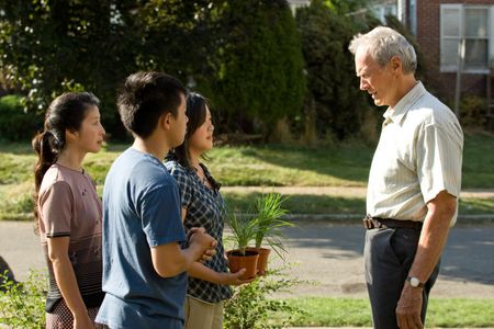 Clint Eastwood, Bee Vang, Ahney Her, and Brooke Chia Thao in Gran Torino (2008)