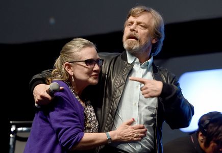 Carrie Fisher and Mark Hamill at an event for Rogue One: A Star Wars Story (2016)
