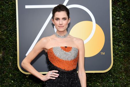 Allison Williams at an event for 75th Golden Globe Awards (2018)