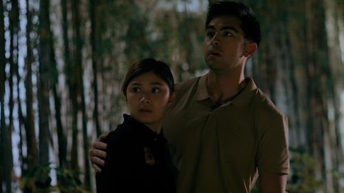 Derrick Monasterio and Thea Tolentino in Makiling (2024)
