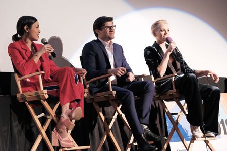 Cameron Cuffe, Georgina Campbell, and Wallis Day at an event for Krypton (2018)