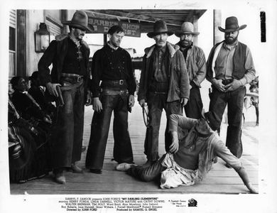 Walter Brennan, Francis Ford, John Ireland, Fred Libby, Mickey Simpson, and Grant Withers in My Darling Clementine (1946