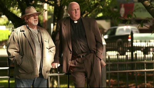 John Ratzenberger and Anthony Harrison in The Woodcarver (2012)