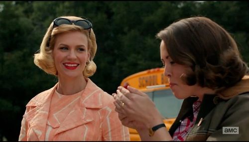 January Jones and Aynsley Bubbico in Mad Men