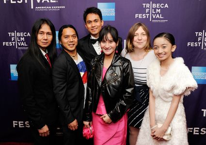 Leon Miguel, Ron Morales, Ella Guevara, Arnold Reyes, Rebecca Lundgren, and Patricia Gayod at an event for Graceland (20
