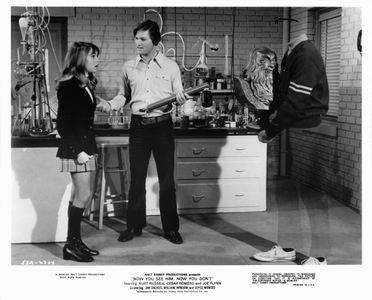 Kurt Russell, Joyce Menges, and Frank Welker in Now You See Him, Now You Don't (1972)