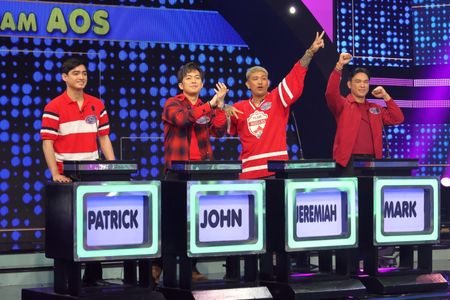 Jeremiah Tiangco, Mark Bautista, John Rex, and Patrick Quiroz in Family Feud Philippines (2022)