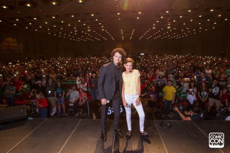 Actor Gabriel Monroe Eckert and Millie Bobby Brown star of Stranger Things at Salt Lake Comic Con.