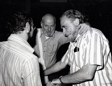 Ken Atchity with Charles Bukowski and Lawrence Ferlinghett,(co-founder of City Lights)
