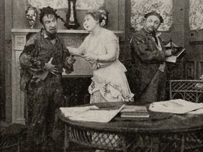 George Bickel, Cissy Fitzgerald, and Harry Watson in Look Out Below (1916)