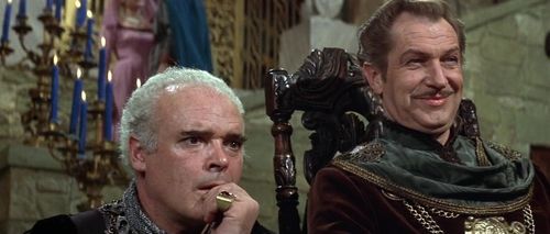 Vincent Price and Patrick Magee in The Masque of the Red Death (1964)