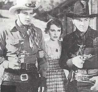 William Boyd, James Ellison, and Muriel Evans in Call of the Prairie (1936)