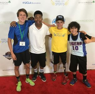 Jacob Bertrand, Mekai Curtis, Ezrz Frech and Gunnar Sizemore at the 3rd Annual Celebrity Wheelchair Basketball Game for 
