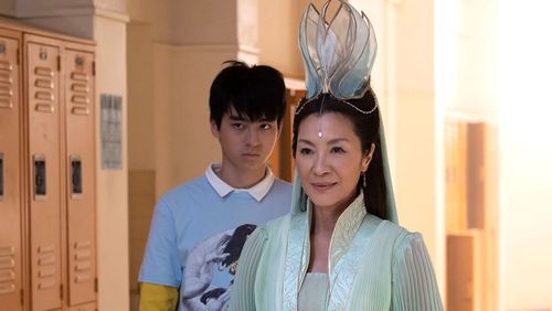 Michelle Yeoh and Ben Wang in American Born Chinese (2023)