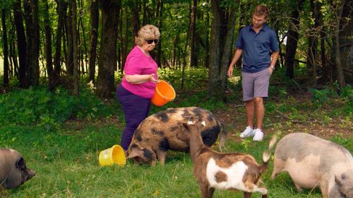 Chase Chrisley and Faye Chrisley in Chrisley Knows Best: Faye's Pig Adventure (2020)