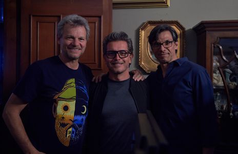 Con Vincenzo Gratteri y Alejandro Bazzano durante el rodaje de Se Llamaba Pedro Infante
