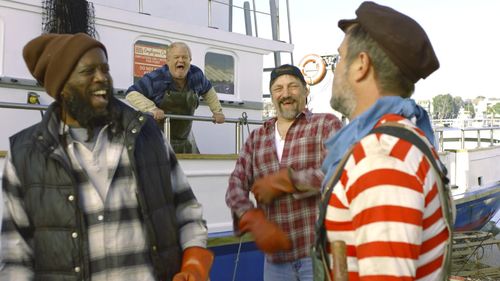 David Arquette, Johnny Whitaker, and Jonathan Hillstrand in Sigmund and the Sea Monsters (2016)