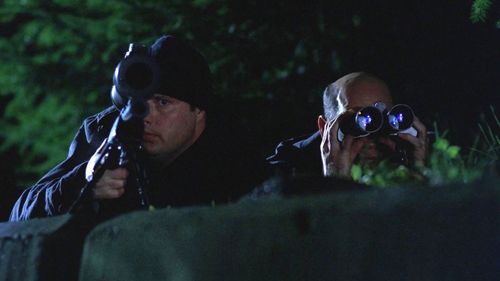 J.B. Bivens and Mitch Pileggi in The X-Files (1993)