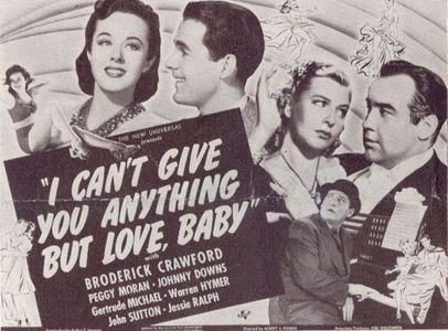Broderick Crawford, Johnny Downs, Warren Hymer, Gertrude Michael, and Peggy Moran in I Can't Give You Anything But Love,