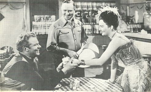 Gene Autry, Alan Hale Jr., and Mary Beth Hughes in Riders in the Sky (1949)