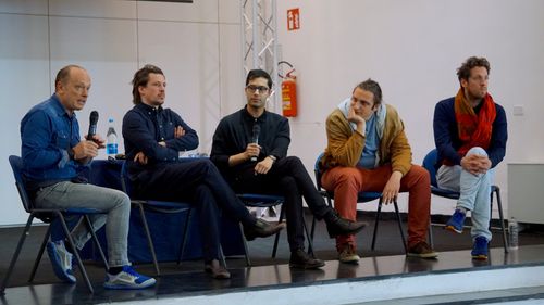Stefano Gallini-Durante, Michael Koch, Jérémy Forni, Angad Aulakh, and Ludovico Di Martino at an event for Autumn Lights