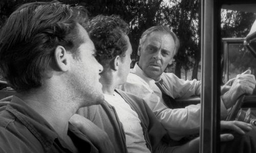 Corey Allen, Jerome Cowan, and Warren Oates in Private Property (1960)